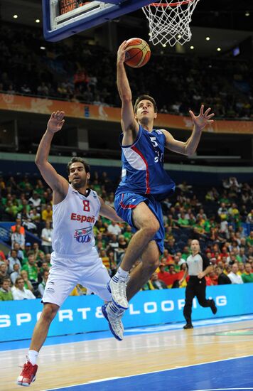 Basketball European Championships. Match Spain - Serbia