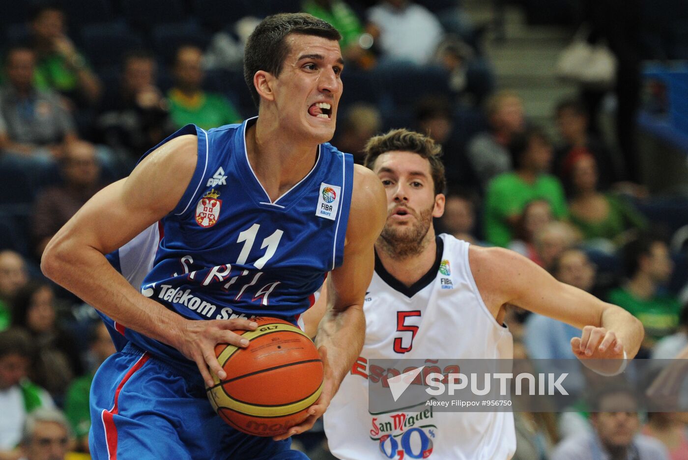 Basketball European Championships. Match Spain - Serbia