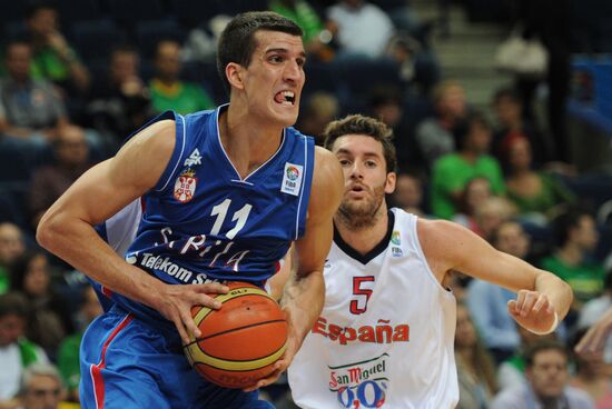 Basketball European Championships. Match Spain - Serbia