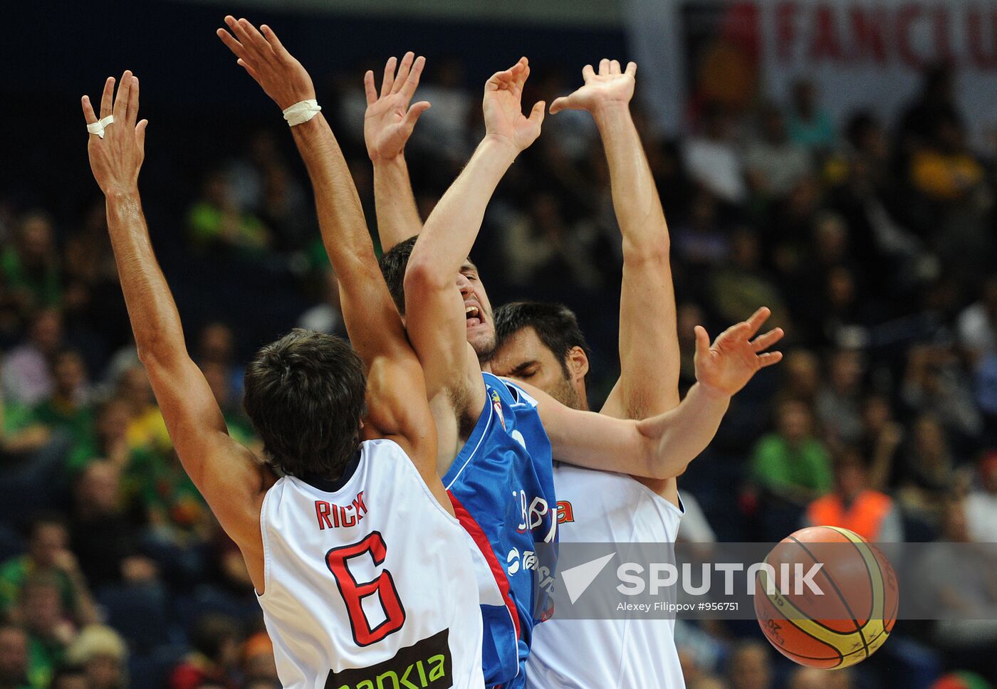Basketball European Championships. Match Spain - Serbia
