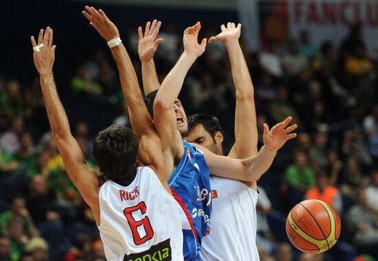 Basketball European Championships. Match Spain - Serbia