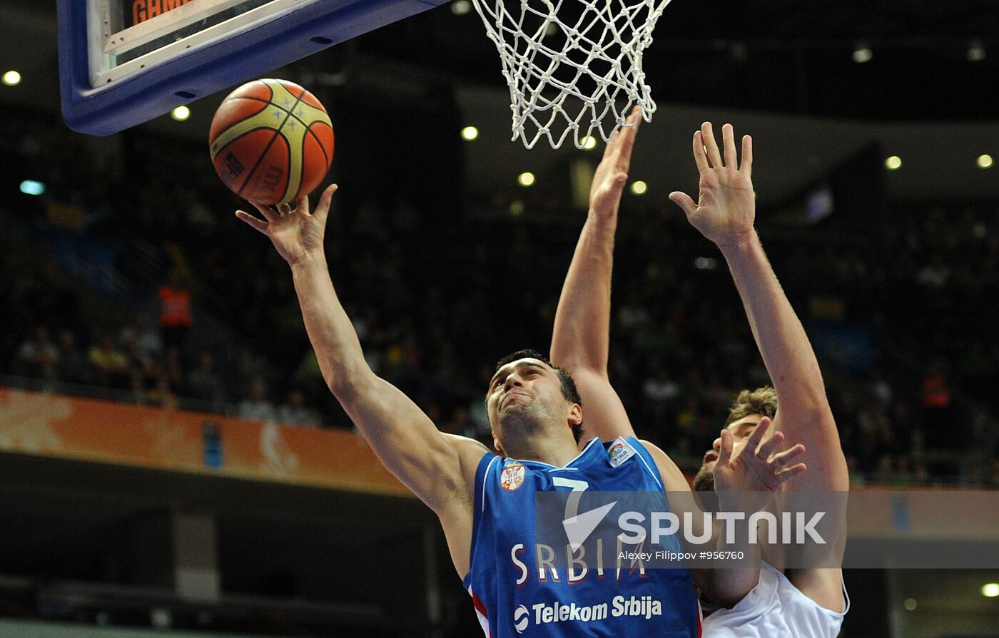 Basketball European Championships. Match Spain - Serbia