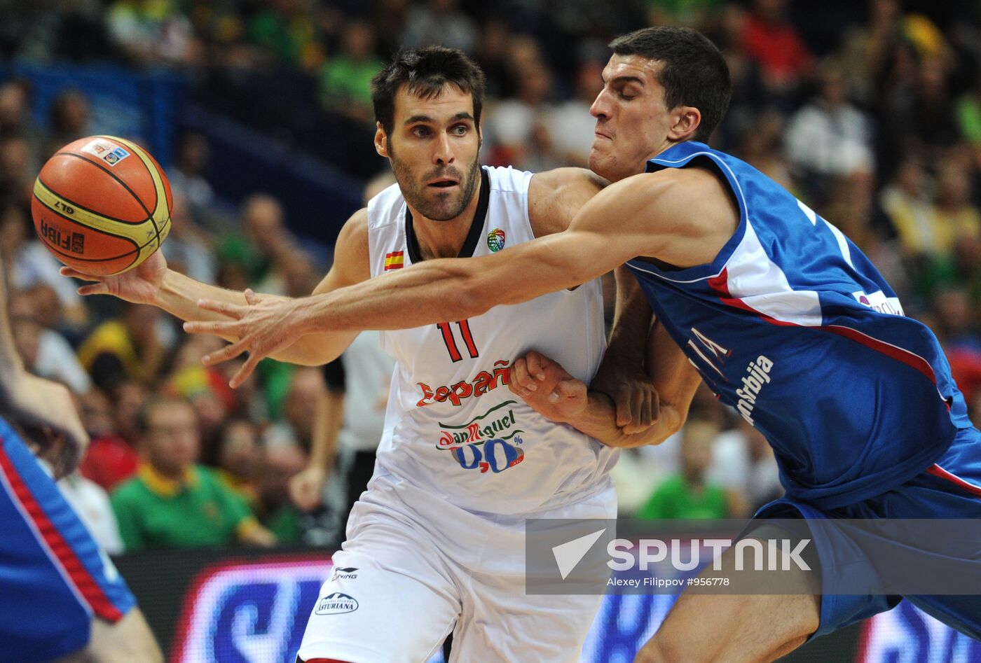 Basketball European Championships. Match Spain - Serbia