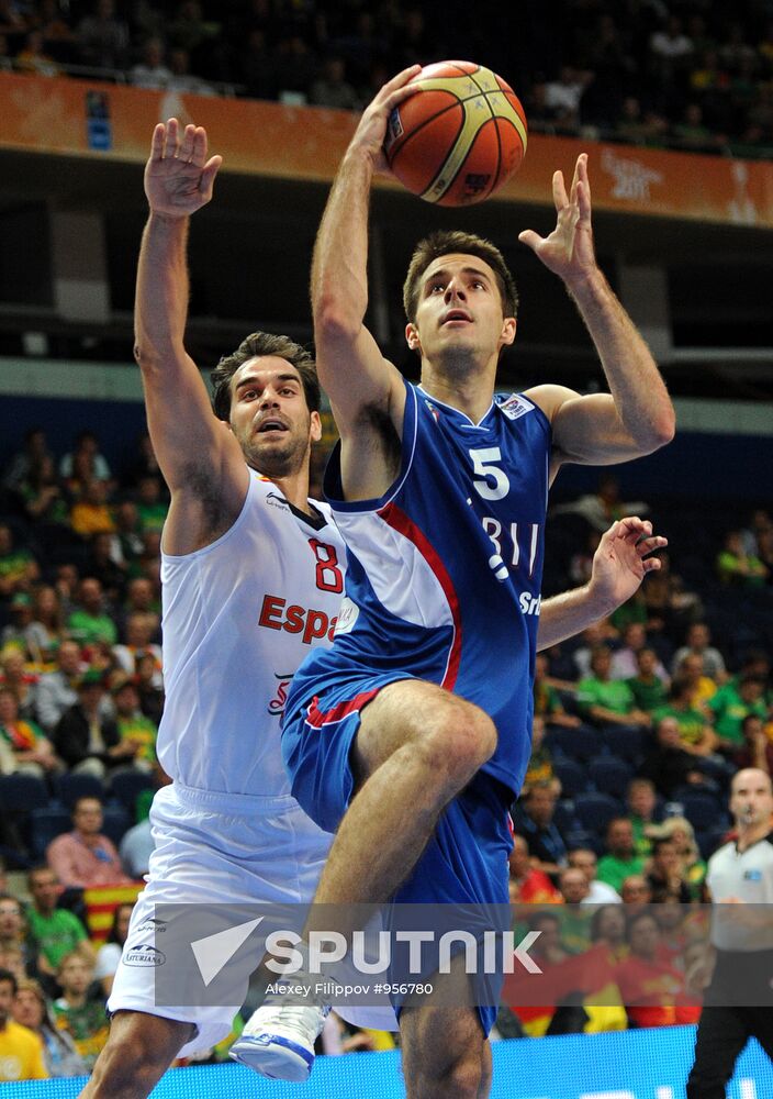 Basketball European Championships. Match Spain - Serbia