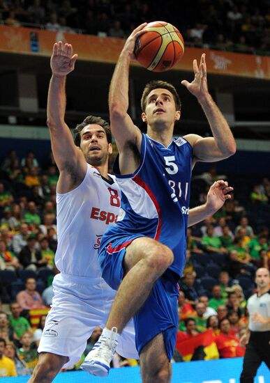 Basketball European Championships. Match Spain - Serbia