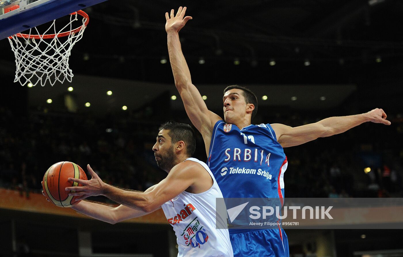 Basketball European Championships. Match Spain - Serbia