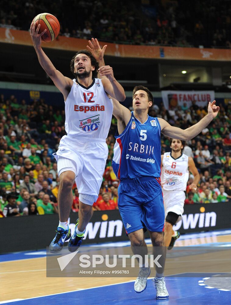 Basketball European Championships. Match Spain – Serbia