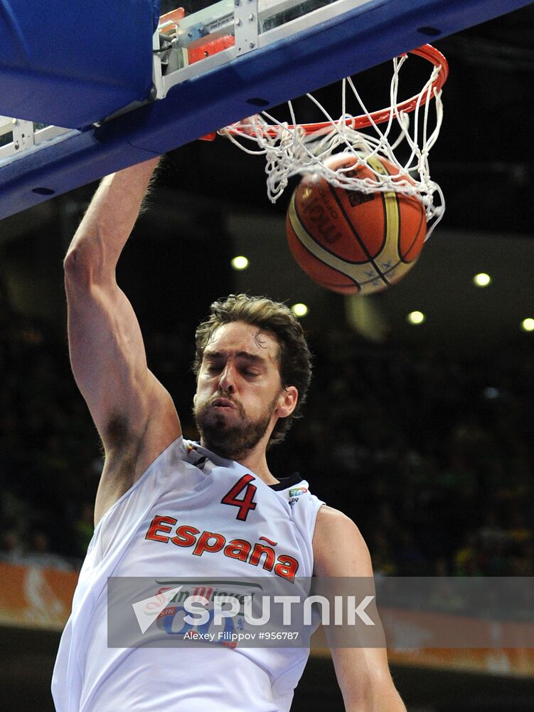 Basketball European Championships. Match Spain – Serbia