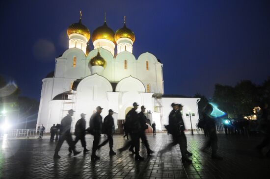 Lokomotiv Yaroslavl funeral service at Assumption Cathedral