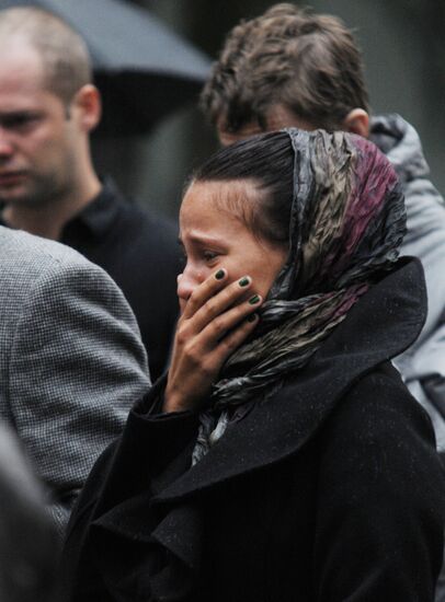 Lokomotiv Yaroslavl funeral service at Assumption Cathedral