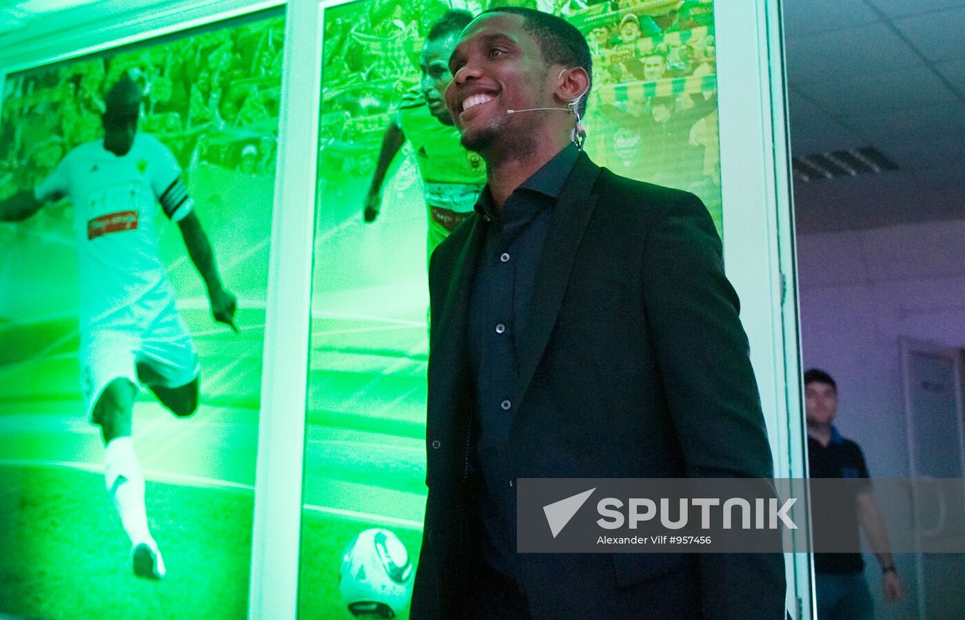 Samuel Eto’o holds news conference