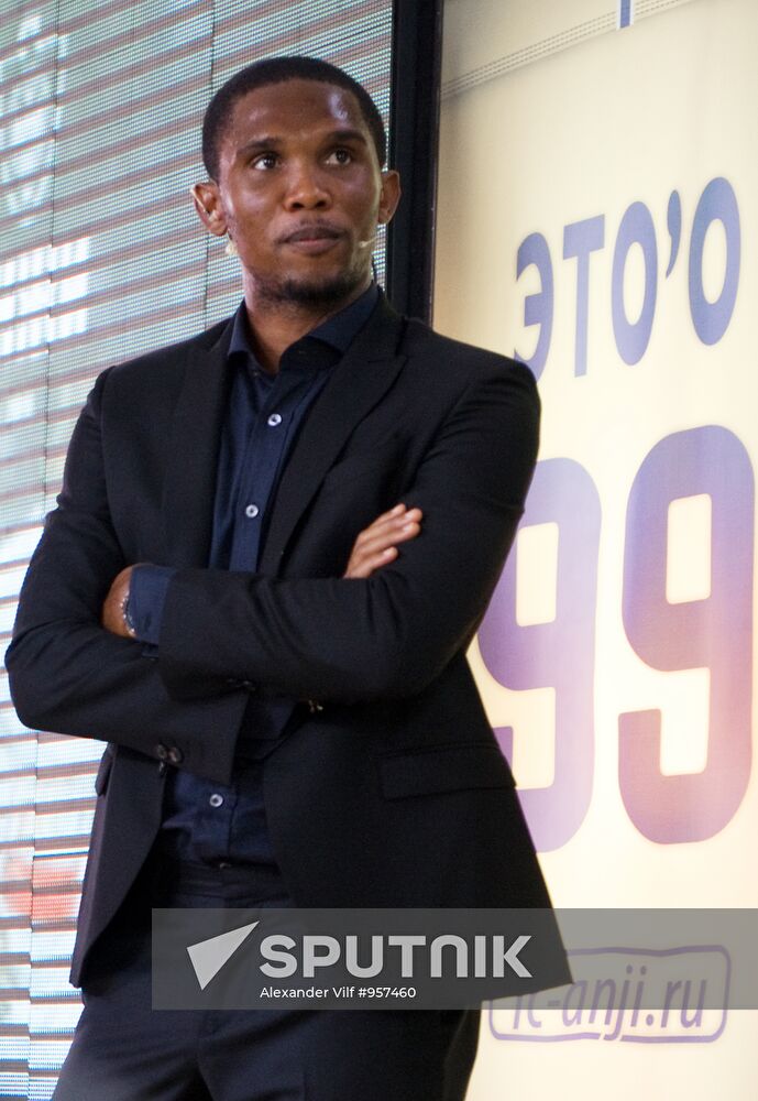 Samuel Eto’o holds news conference