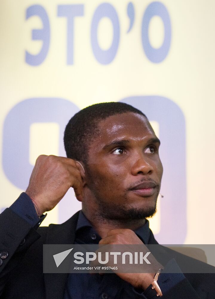 Samuel Eto’o holds news conference
