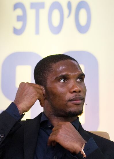 Samuel Eto’o holds news conference