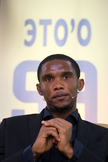 New Anzhi player Samuel Eto’o holds news conference