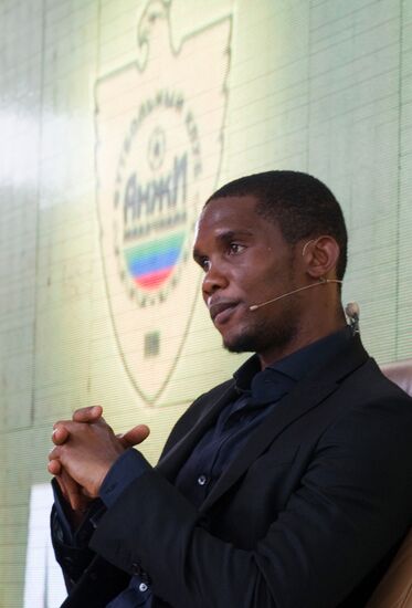 New Anzhi player Samuel Eto’o holds news conference