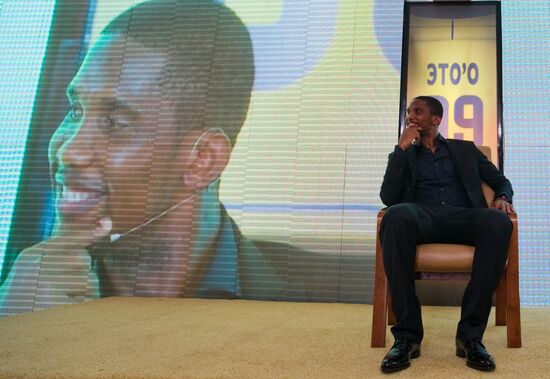 New Anzhi player Samuel Eto’o holds news conference