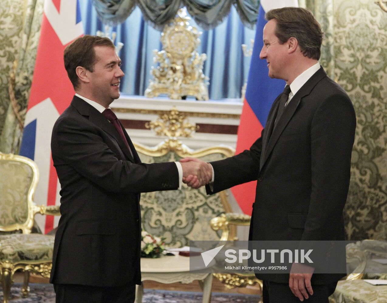 British Prime Minister David Cameron visits Moscow