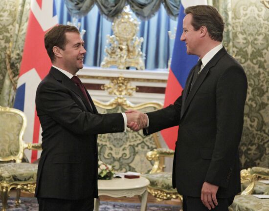British Prime Minister David Cameron visits Moscow