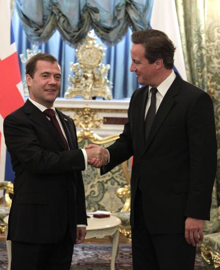 British Prime Minister David Cameron visits Moscow