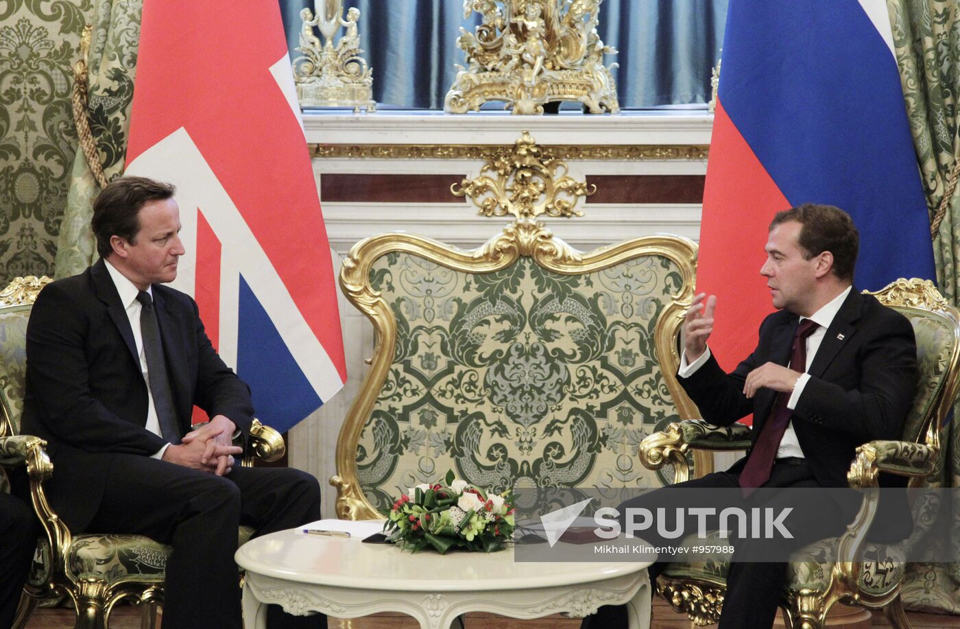 British Prime Minister David Cameron visits Moscow