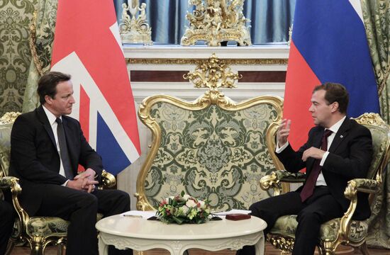 British Prime Minister David Cameron visits Moscow