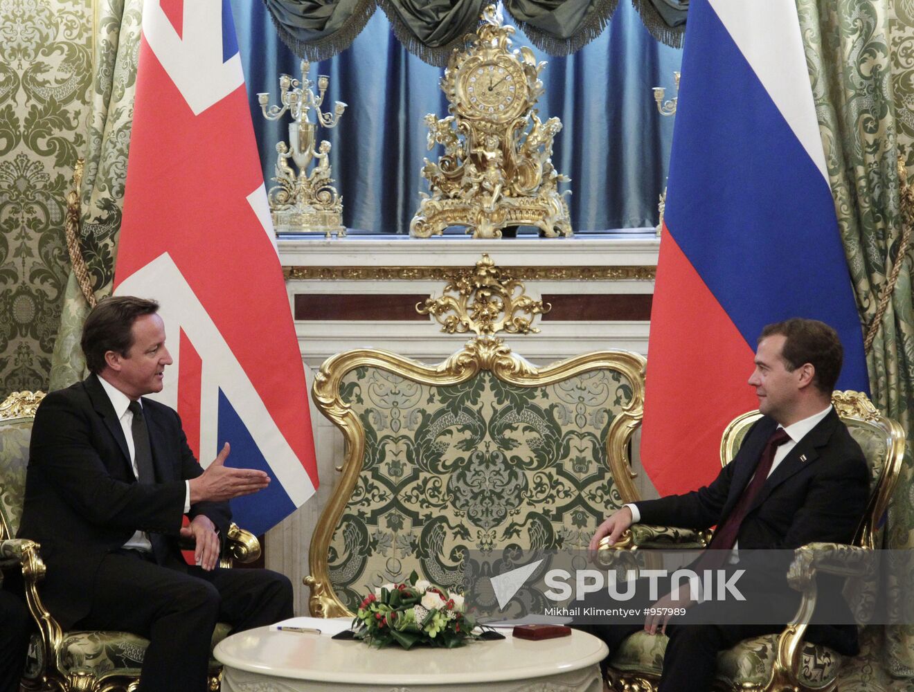 British Prime Minister David Cameron visits Moscow