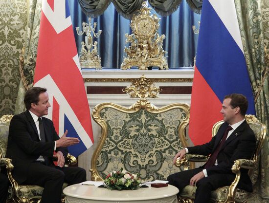 British Prime Minister David Cameron visits Moscow