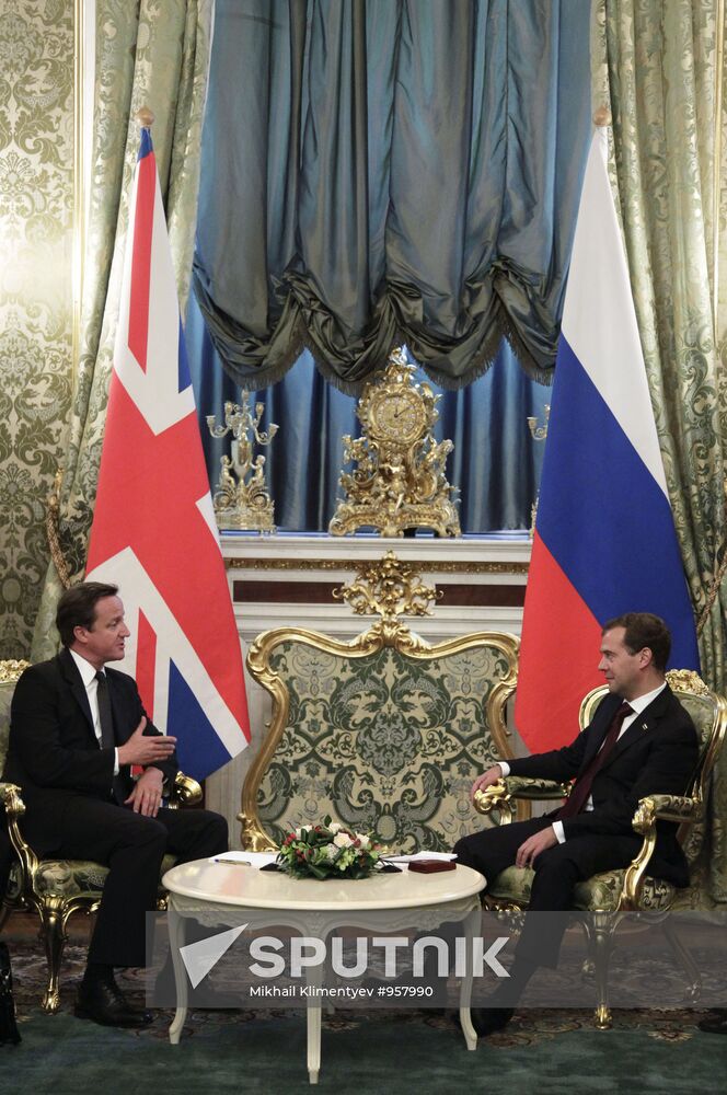 British Prime Minister David Cameron visits Moscow