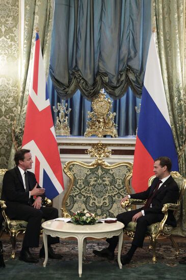 British Prime Minister David Cameron visits Moscow