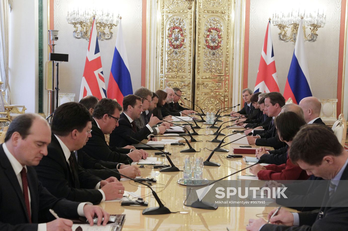 British Prime Minister David Cameron visits Moscow