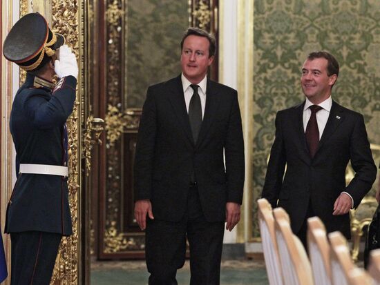 British Prime Minister David Cameron visits Moscow