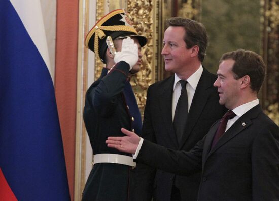 British Prime Minister David Cameron visits Moscow