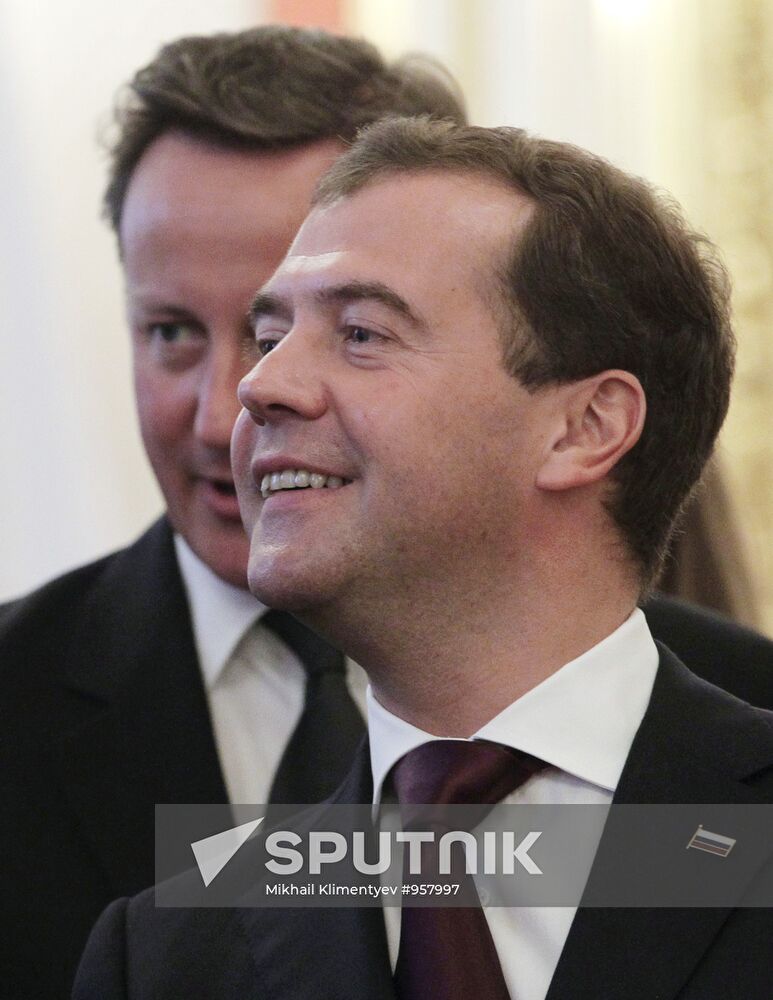 British Prime Minister David Cameron visits Moscow