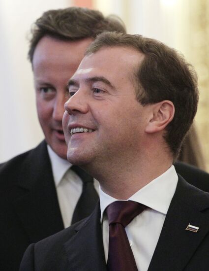 British Prime Minister David Cameron visits Moscow