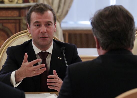 British Prime Minister David Cameron visits Moscow
