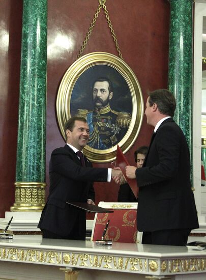 British Prime Minister David Cameron visits Moscow