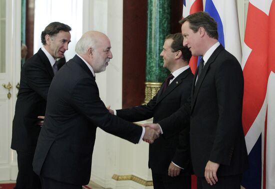 British Prime Minister David Cameron visits Moscow