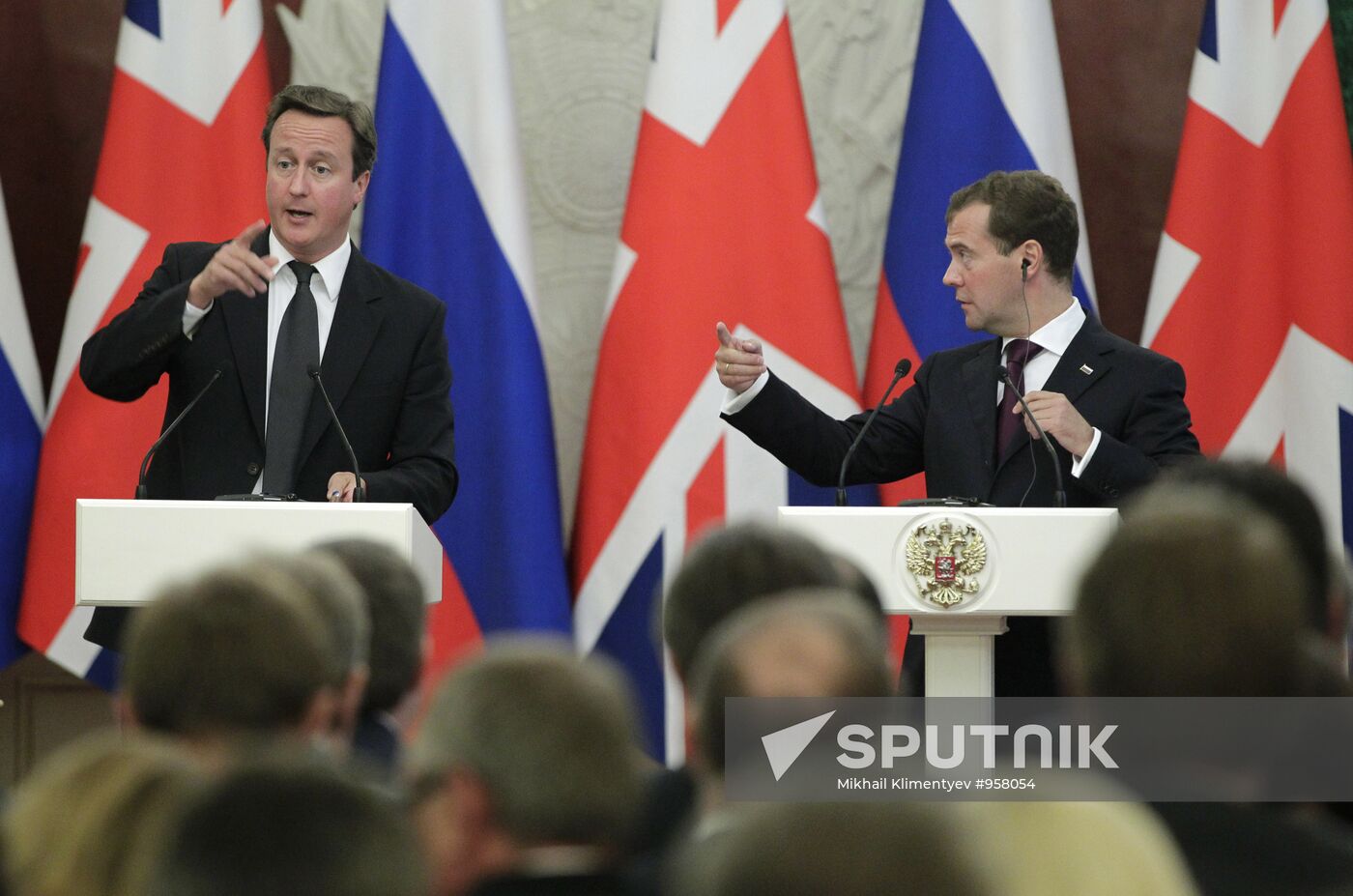 British Prime Minister David Cameron visits Moscow