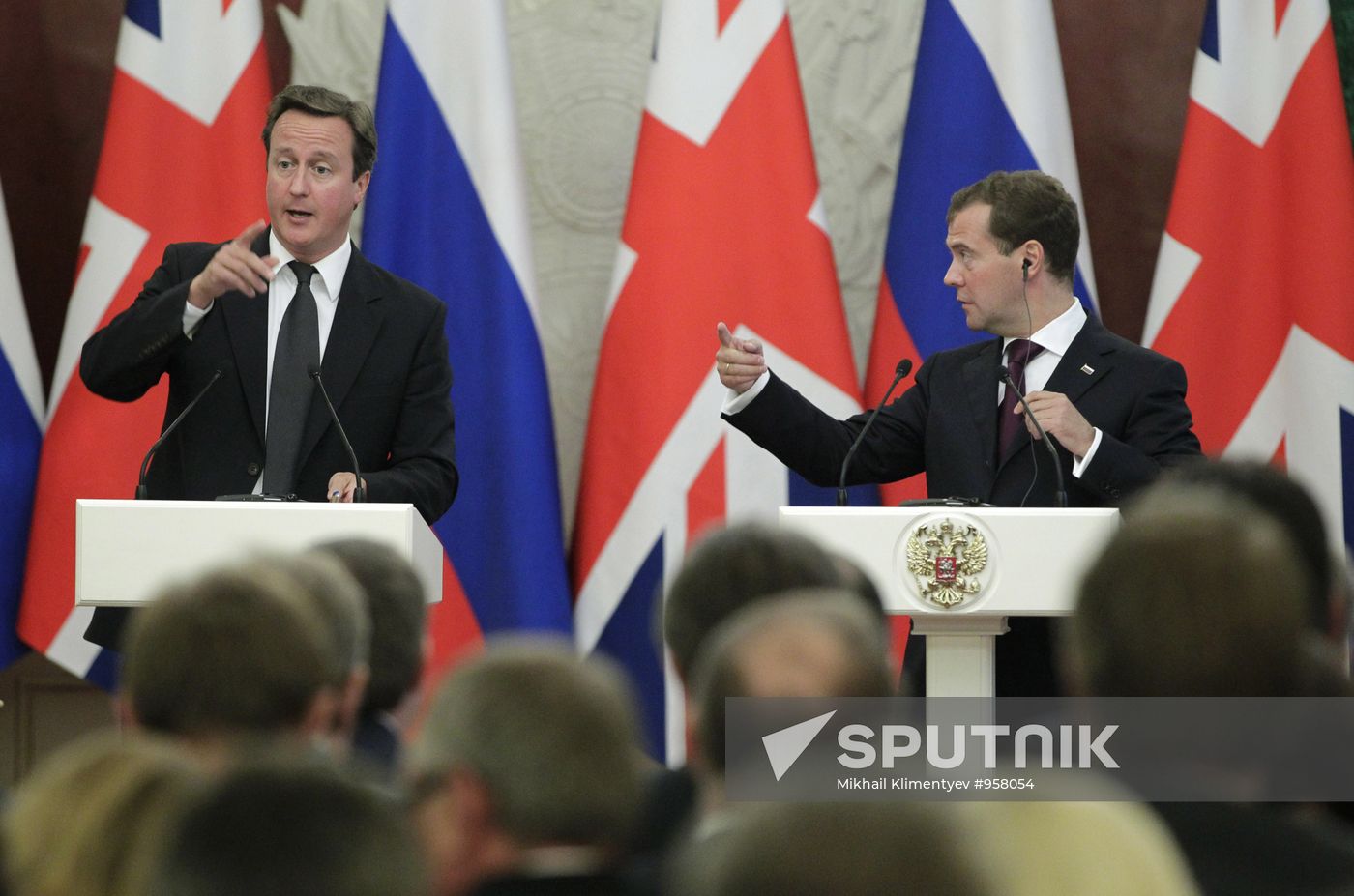 British Prime Minister David Cameron visits Moscow