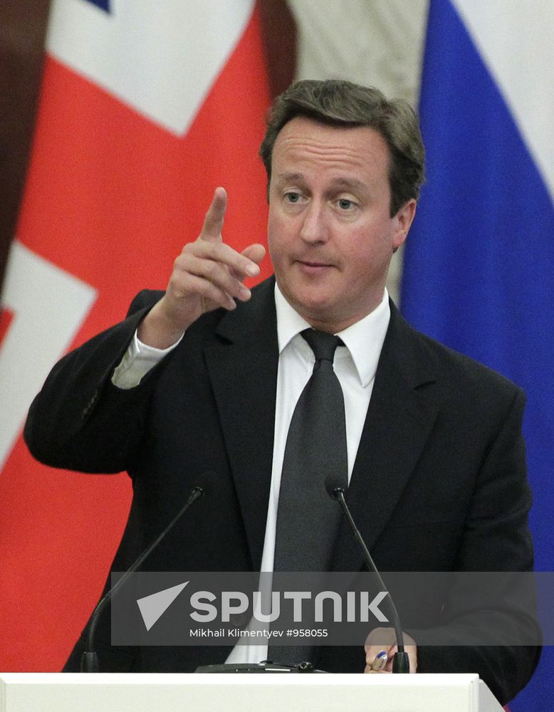 British Prime Minister David Cameron visits Moscow
