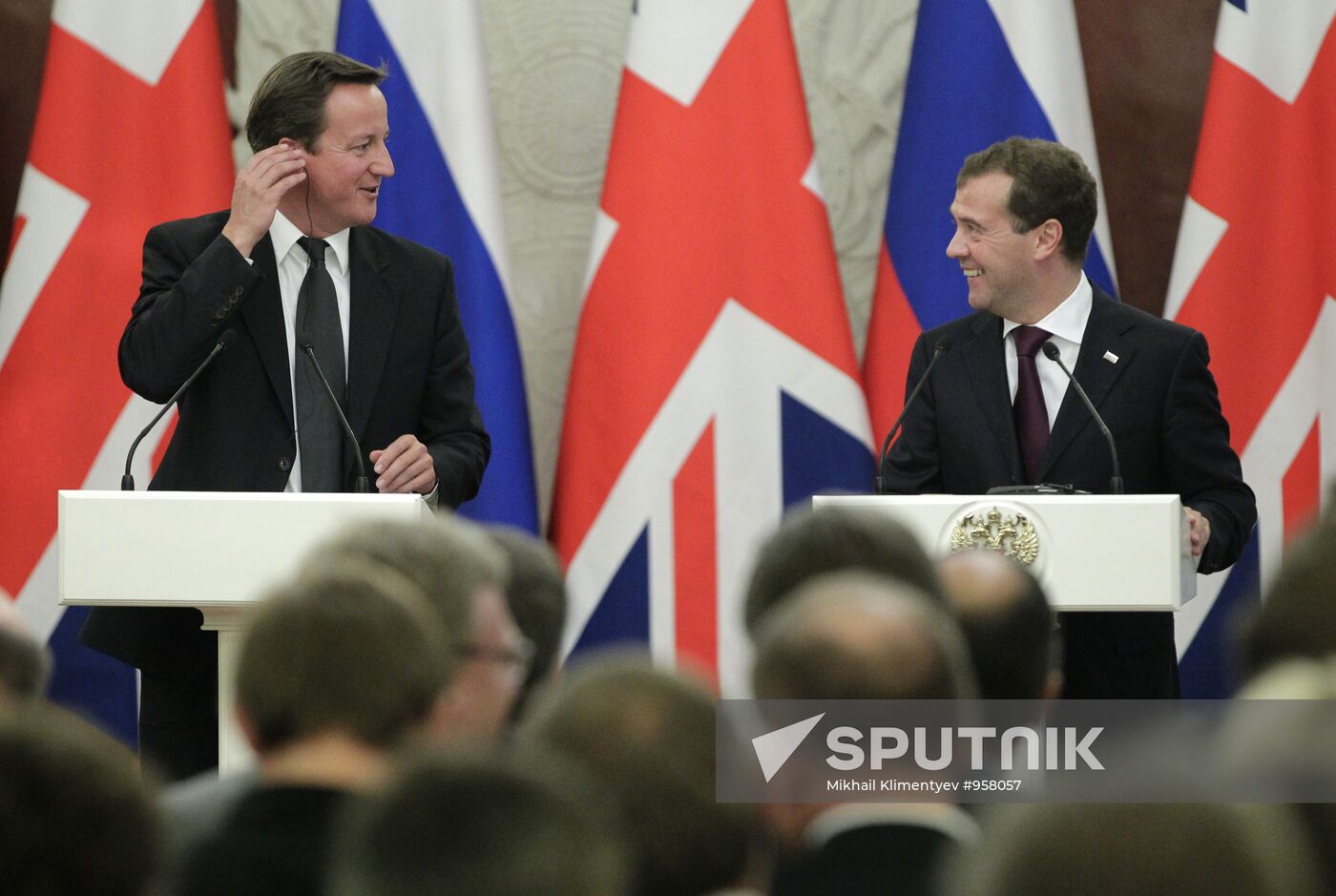 British Prime Minister David Cameron visits Moscow