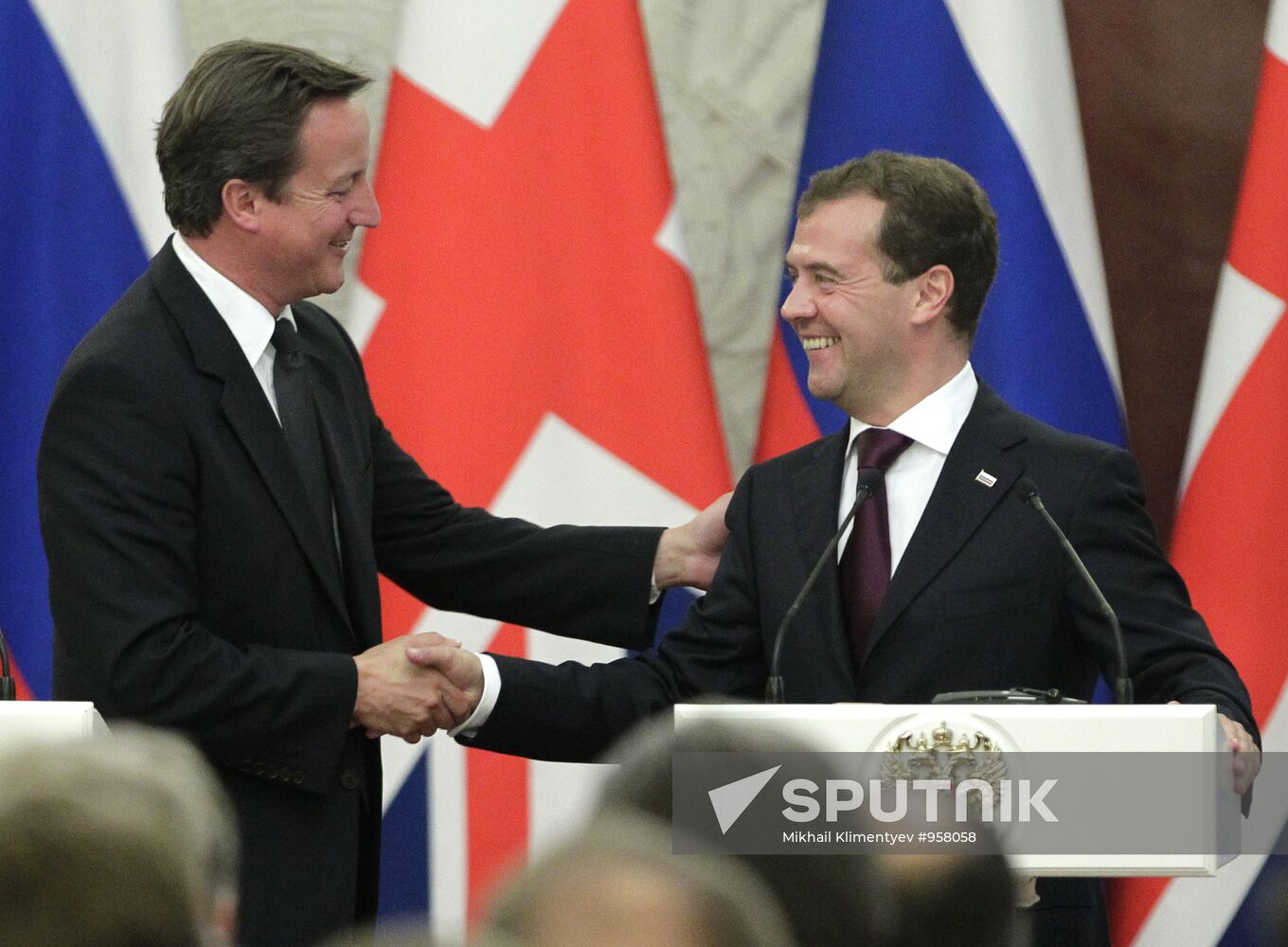 British Prime Minister David Cameron visits Moscow