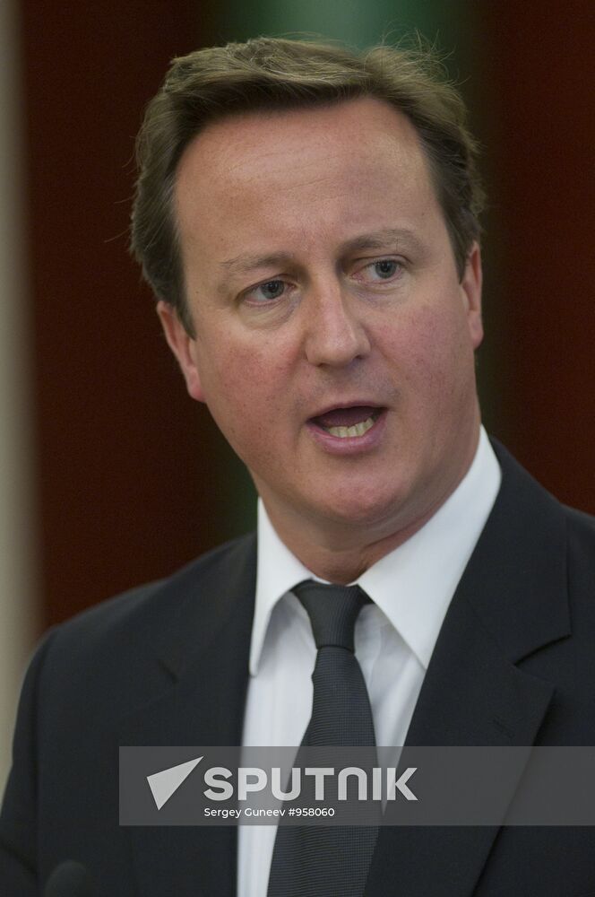 British Prime Minister David Cameron visits Moscow