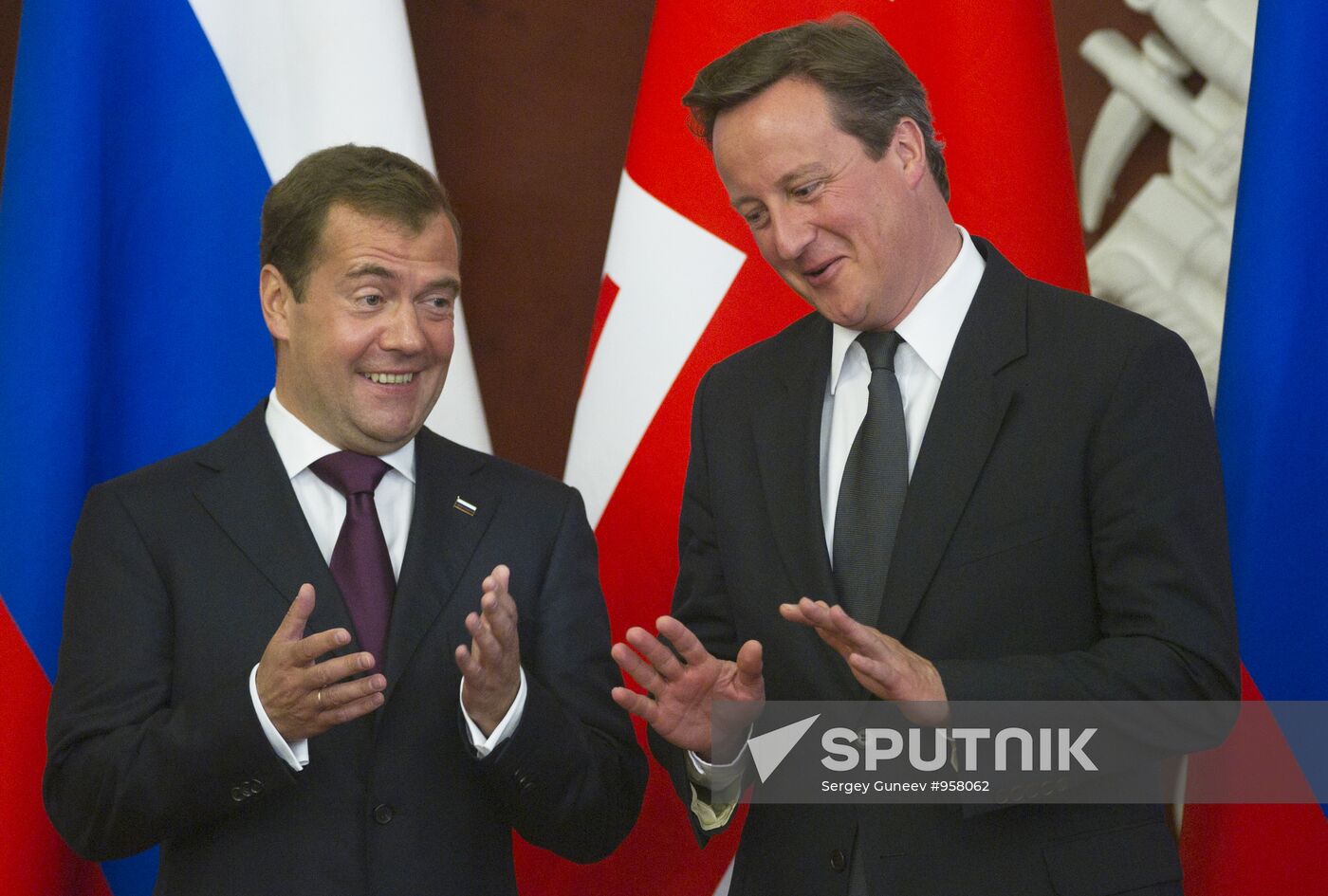 British Prime Minister David Cameron visits Moscow