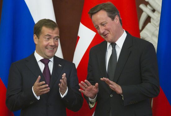 British Prime Minister David Cameron visits Moscow
