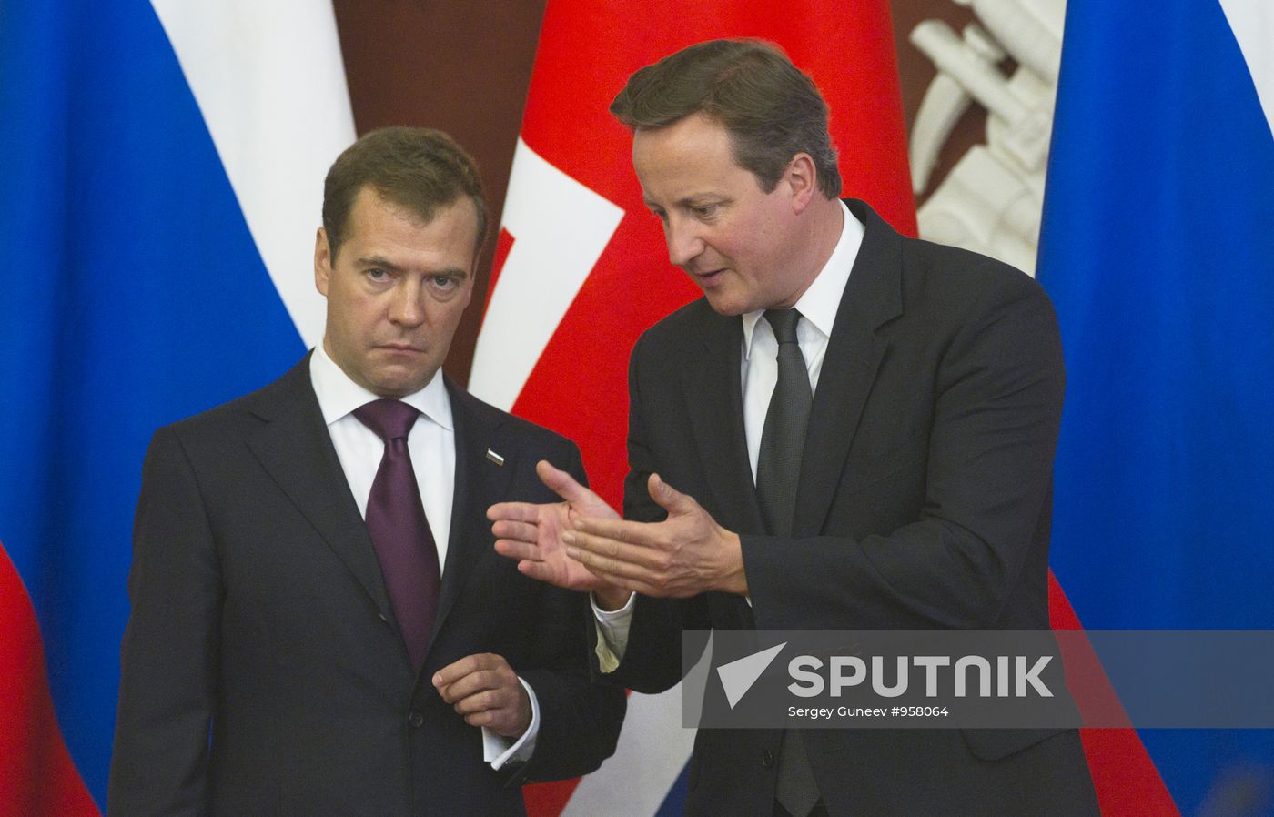 British Prime Minister David Cameron visits Moscow
