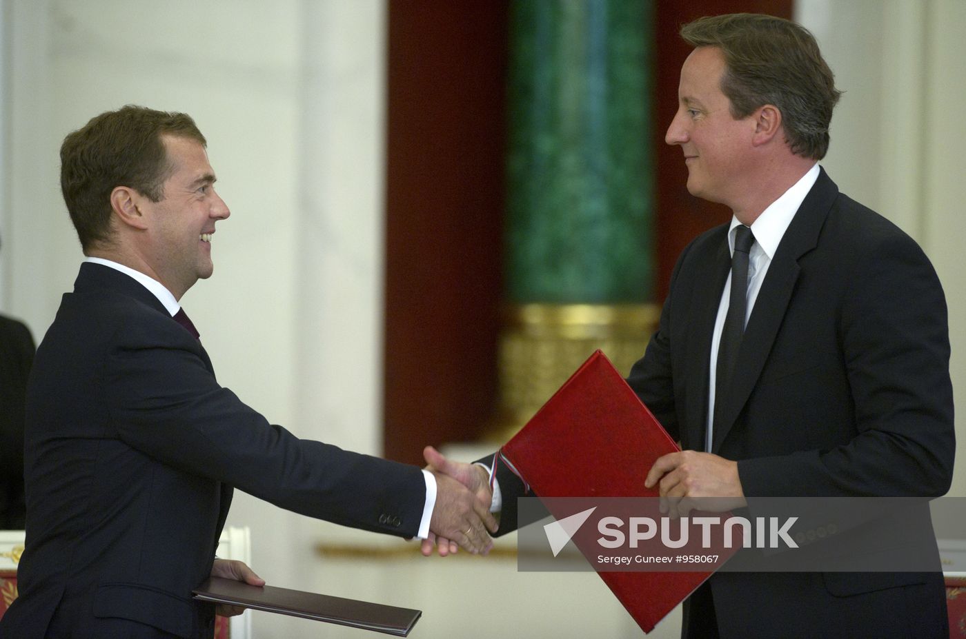 British Prime Minister David Cameron visits Moscow