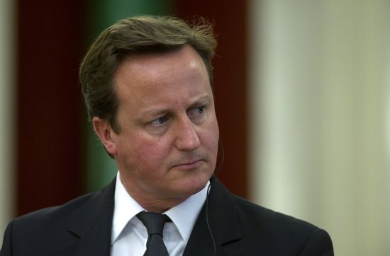 British Prime Minister David Cameron visits Moscow