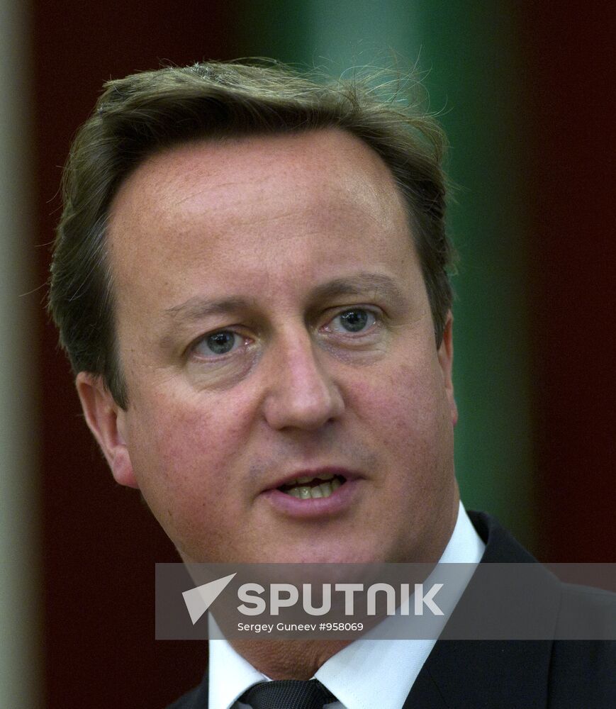 British Prime Minister David Cameron visits Moscow